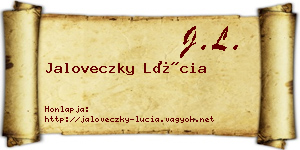 Jaloveczky Lúcia névjegykártya